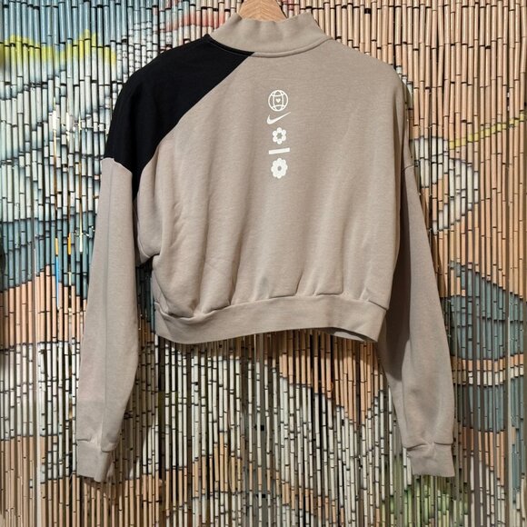 Nike x Eileen Tjan Cropped 1/2 Zip-Up Colorblock Sportswear Sweatshirt, M - Picture 2 of 16